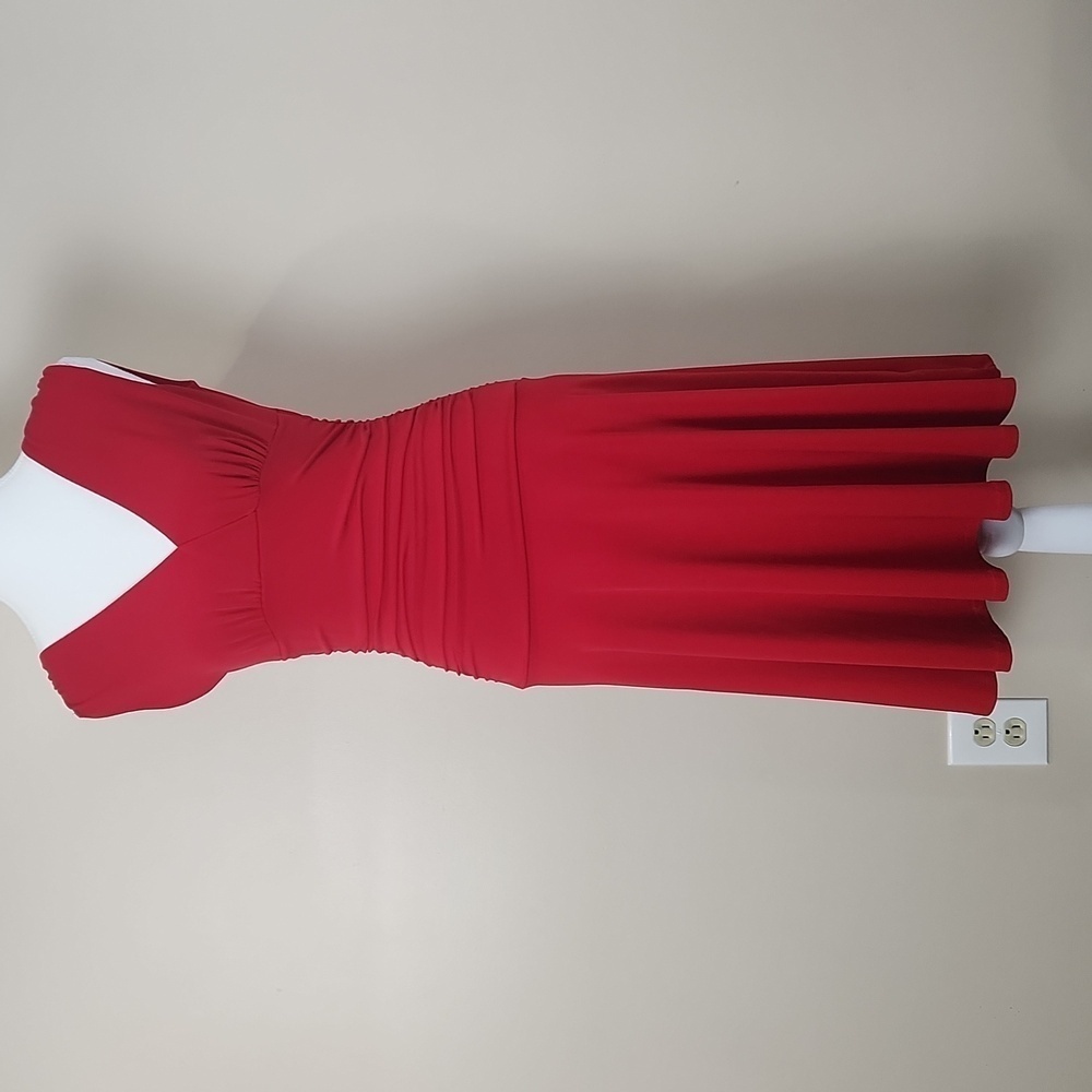Ruby Ruched Waist Red dress! Size Medium maxi dress